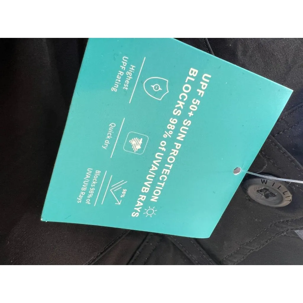 Willit Shorts Sun Protection 50 UPF size 6 Black Hiking Nylon NWT Pockets - Image 7