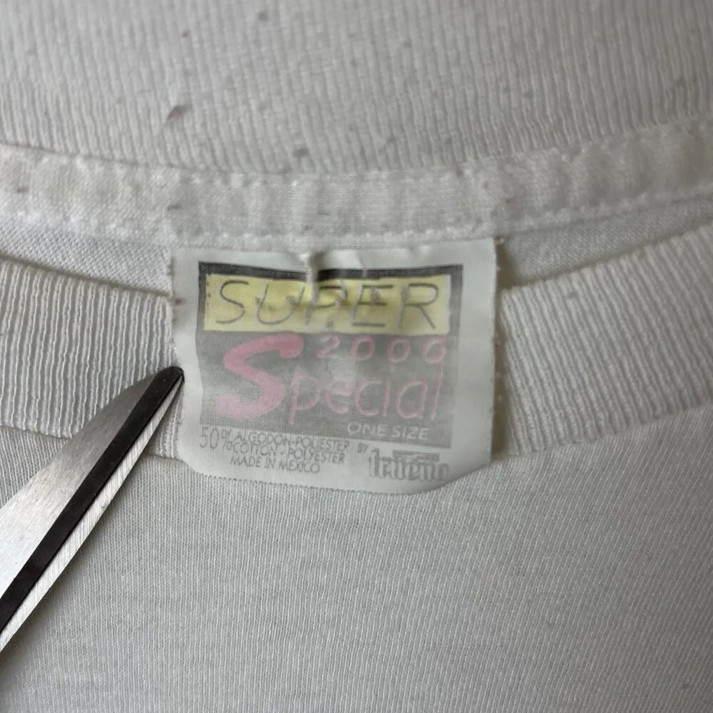 Vintage 90s Puerto Vallarta Roots Rasta T Shirt White Large L - Image 4