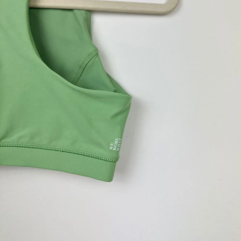 WeWoreWhat Crop Top Sports Bra Racerback Green Athleisure Workout Revolve S NWT - Image 7