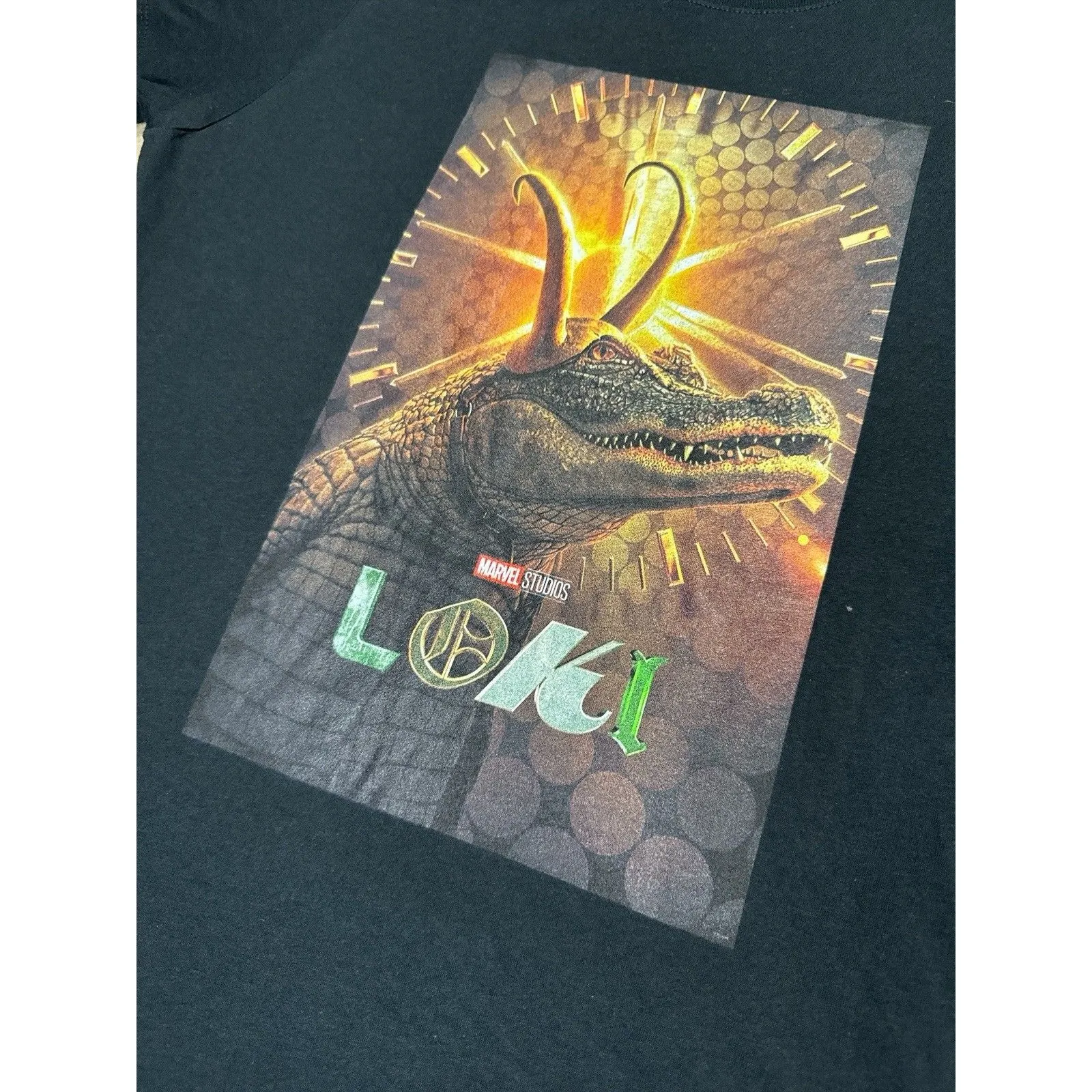 Marvel Studios Alligator Loki Character Poster Short Sleeve Tshirt Large Comics Black - Image 2
