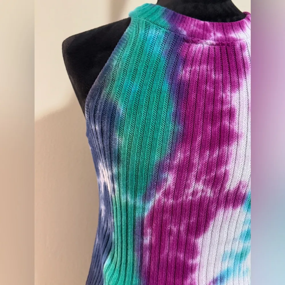 Handmade American Attitudes Tie Dye Tank Top size small - Image 6