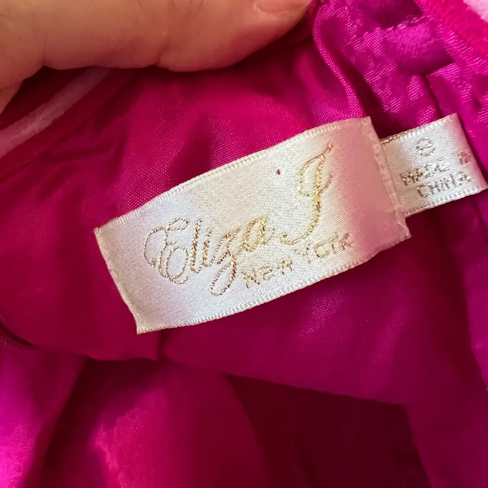 ELIZA J Strapless Cocktail Mini Dress Fuschia Size 8 - Image 93