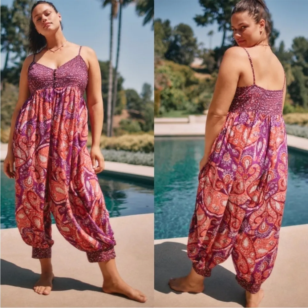 Anthropologie Lounge Paisley Harem Jumpsuit - Image 2