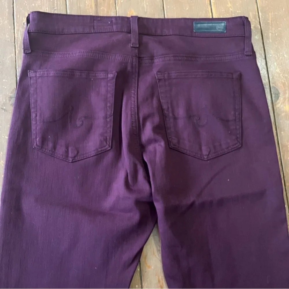 AG The Farrah Skinny High Rise Skinny Maroon Jeans Pants - Image 4