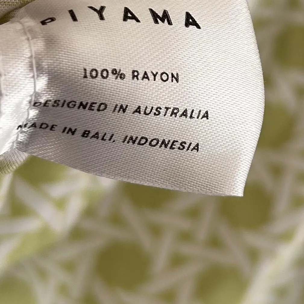 Piyama Peta Rattan Margaritas Green Pajama Top Only Sz M/L Size L - Image 6