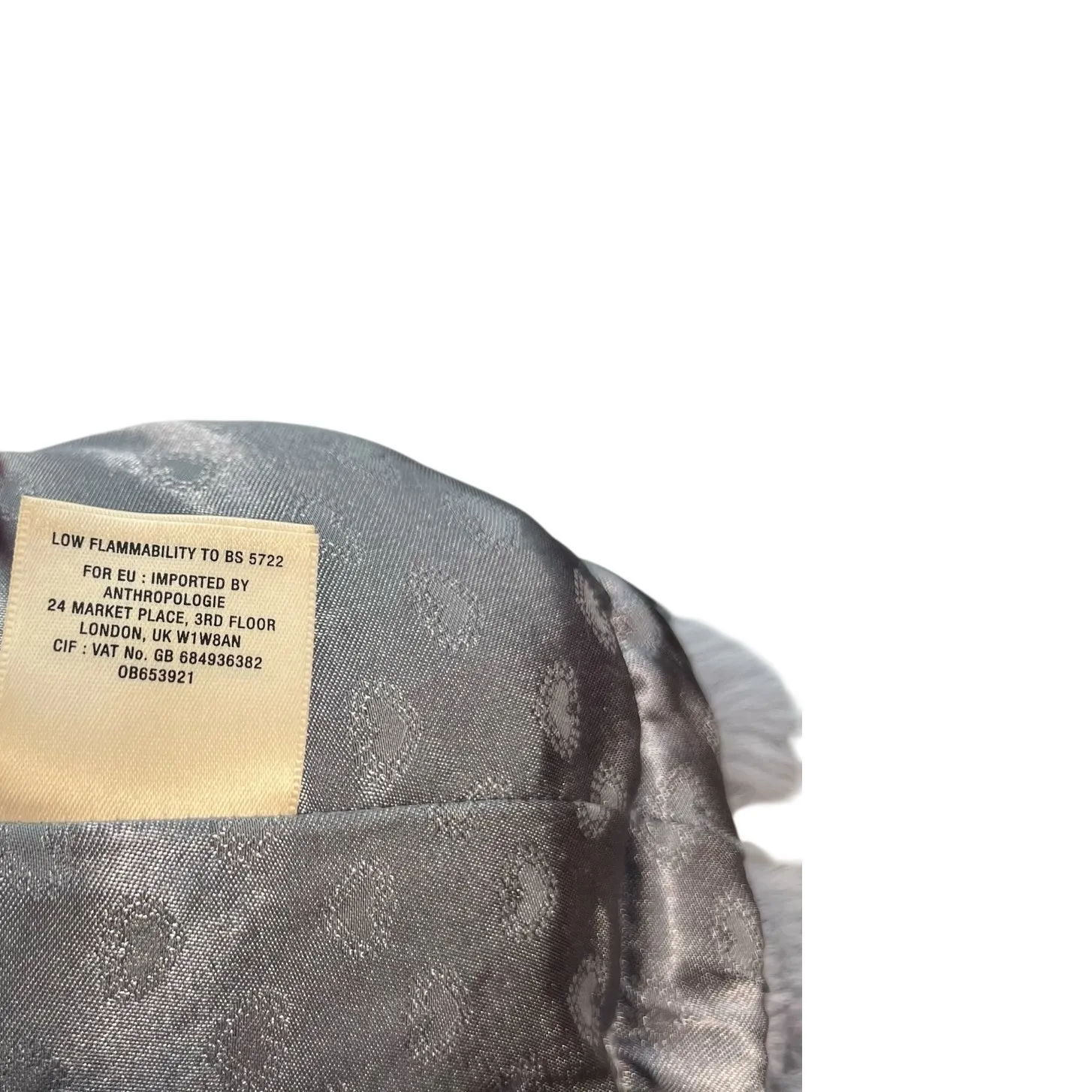 Anthropologie Elevenses Bristol Faux Fur Jacket Blue Gray Size Small - Image 12