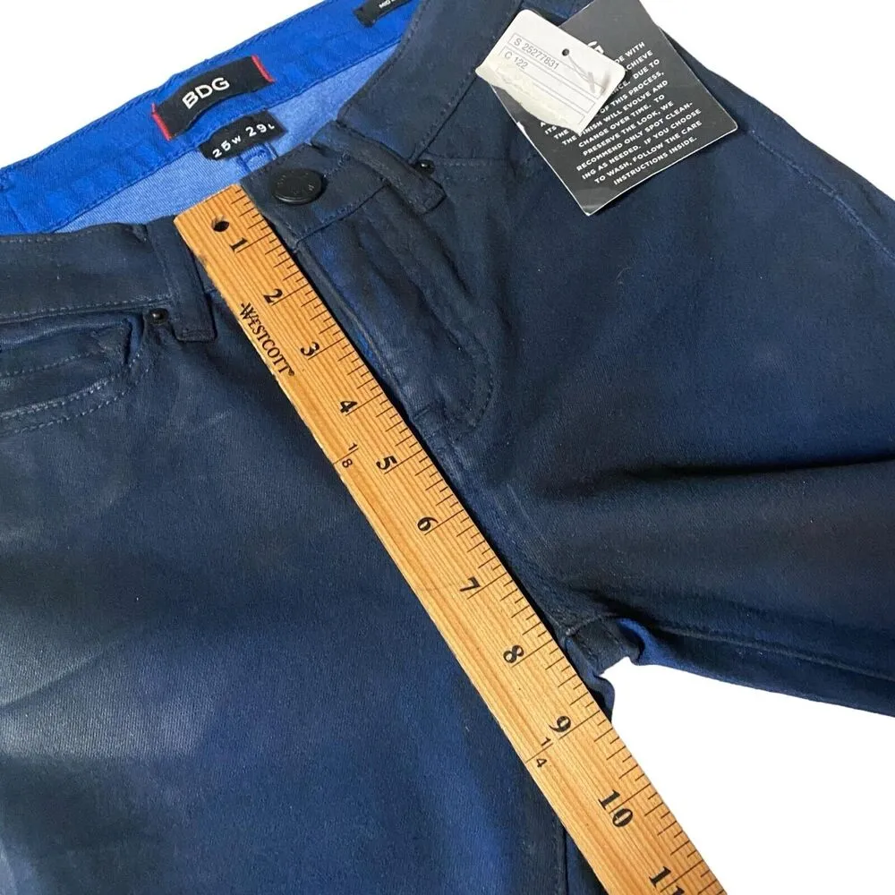 BDG Urban Outfitters Mid Rise Twig Ankle Jeans Blue 25W 29L Stretch Denim Wax - Image 6