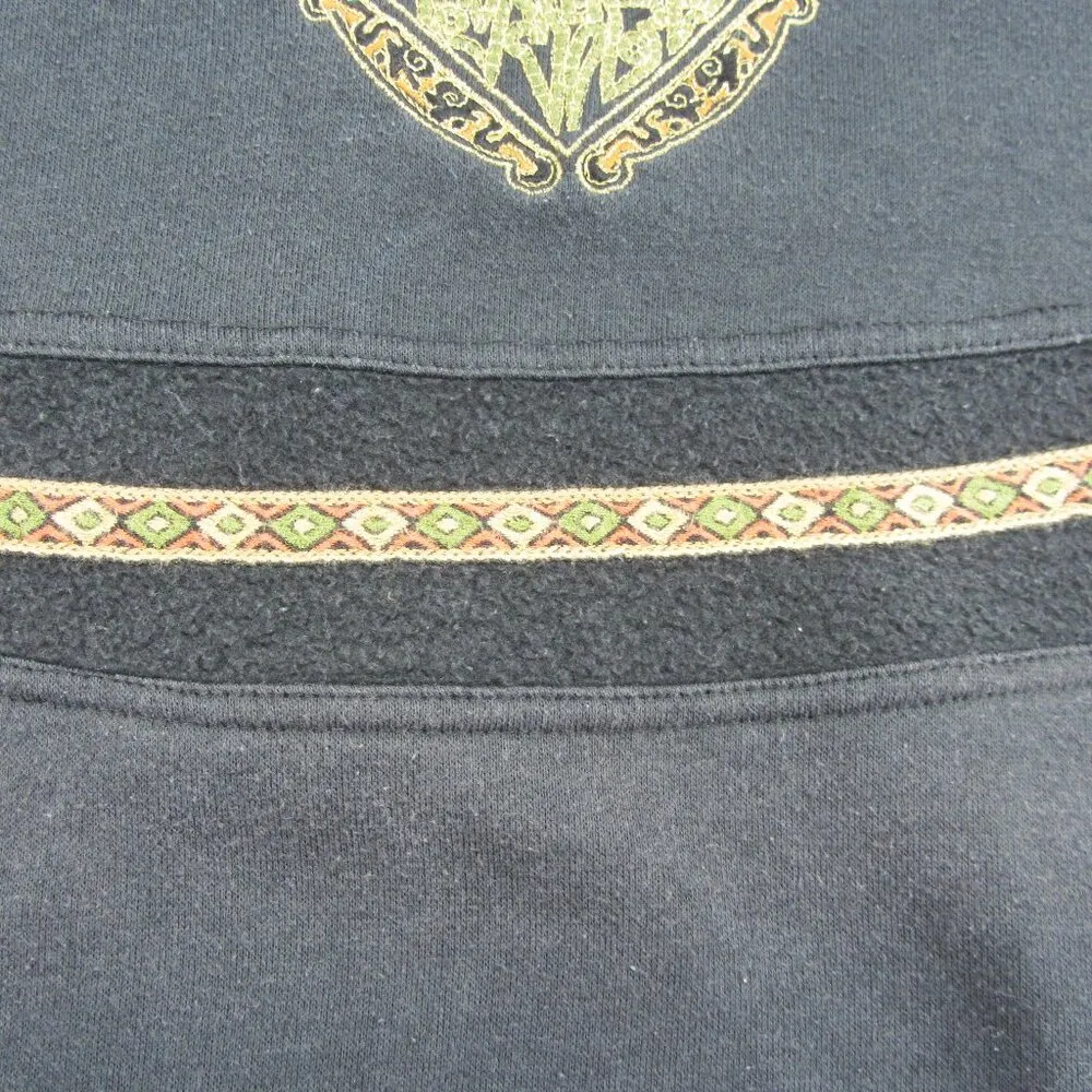 Vintage Pasta Black Sweatshirt Size 2 - Image 4