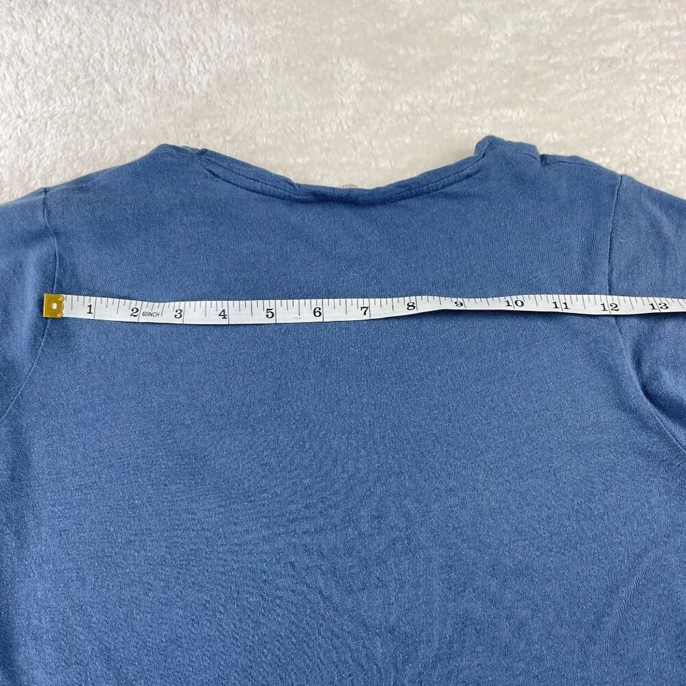 Vintage Hollister Y2K Top Tee Womens M Flavor Of The Week Blue Short Sleeve 2000 - Image 9