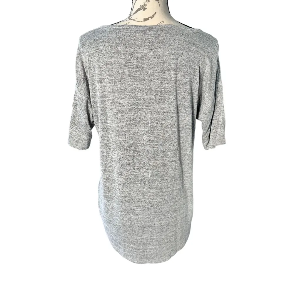 Women's | Gap | Light Gray 3/4 Sleeve Relaxed Loose Fit Crew Neck Top - S - Image 4