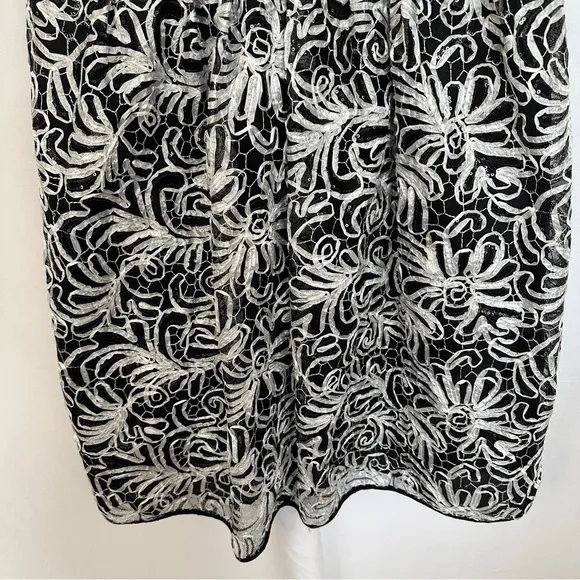 Roz & Ali Black‎ And White Womens Sleeveless Cocktail Dress Plus Size 16 Midi - Image 5