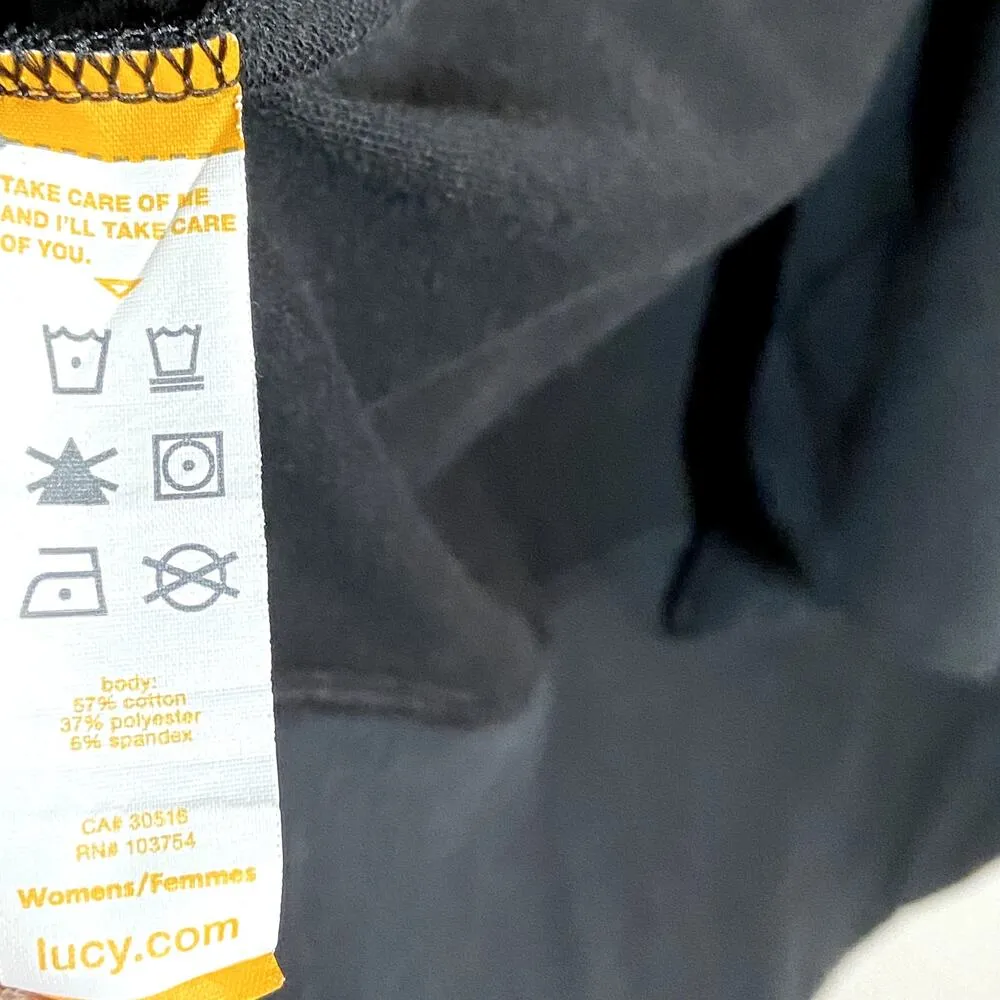 Lucy Drape Front Open Cardigan Sweater Long Sleeve Pockets Solid Black Small - Image 4