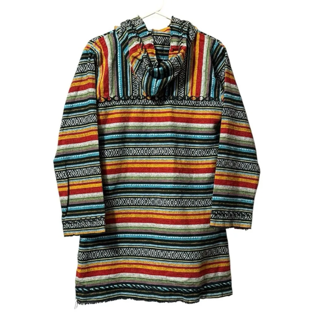 Kathmandu Imports Womens Hoodie Tunic Sz S/M‎ Aztec Tapestry Embroidered Hippie - Image 2