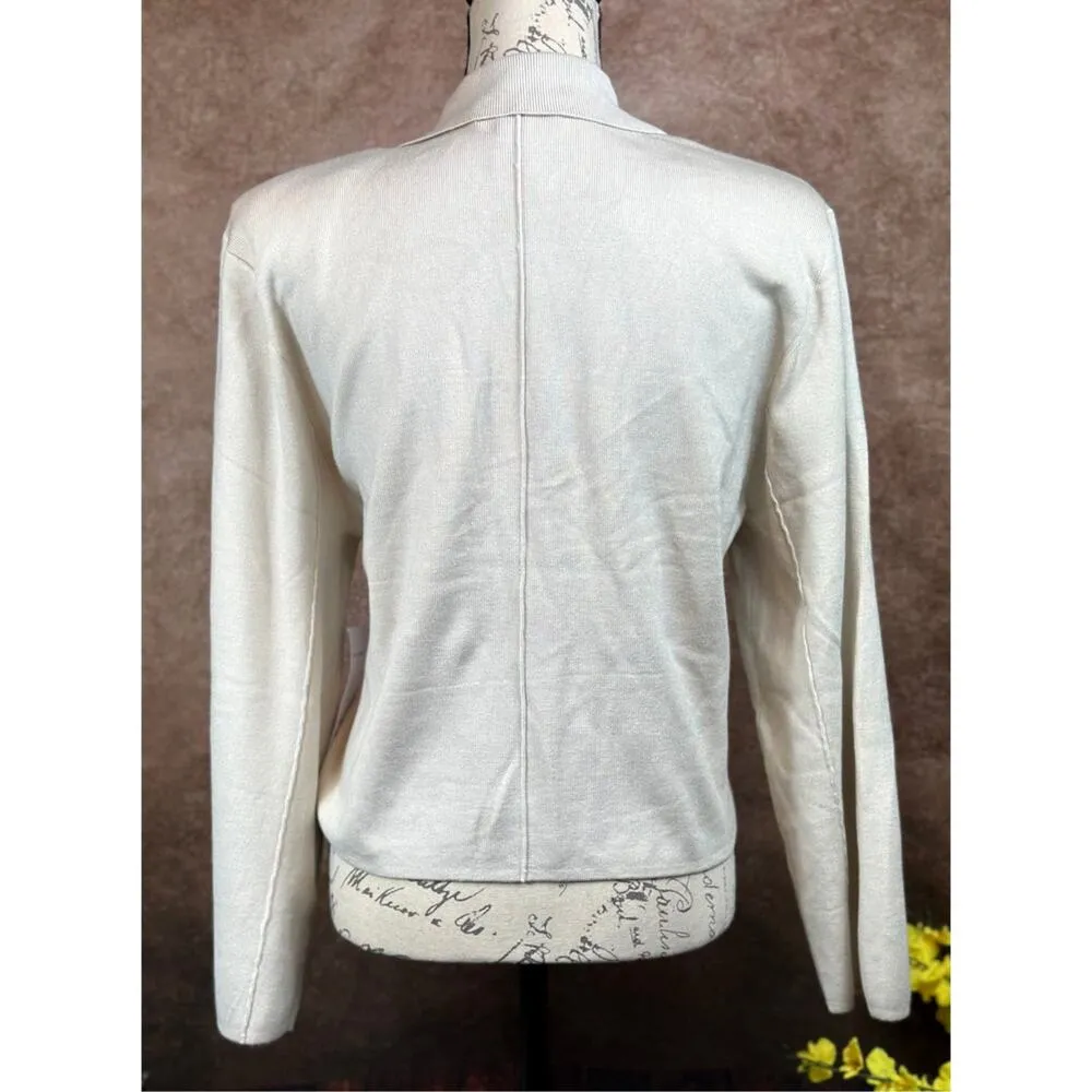 Design History One Button Neutral Blazer - Cream - size XXL - Image 7