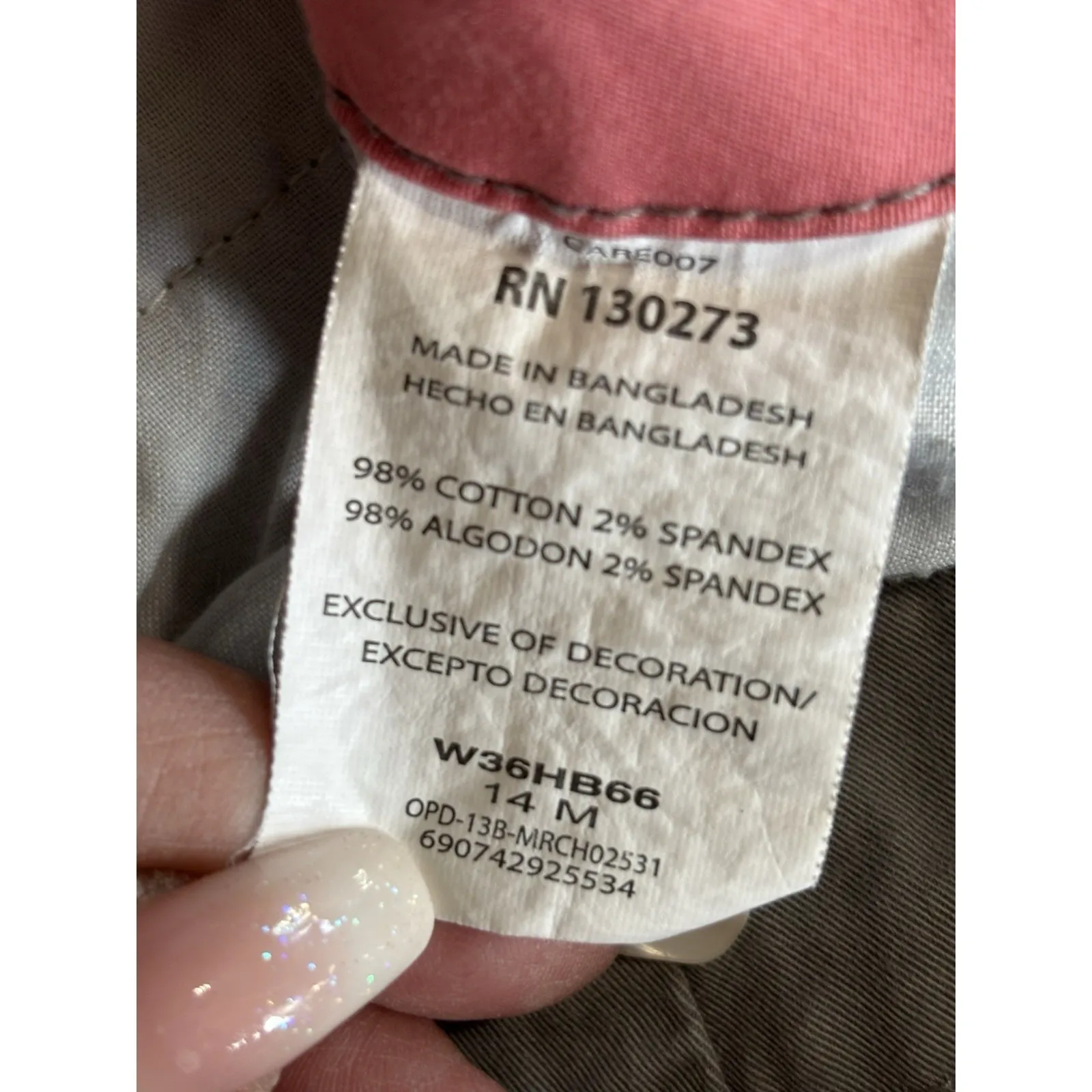 Riders Gray Straight Leg Pants Zip Pockets Size 14 Mid Rise Lightweight - Image 4