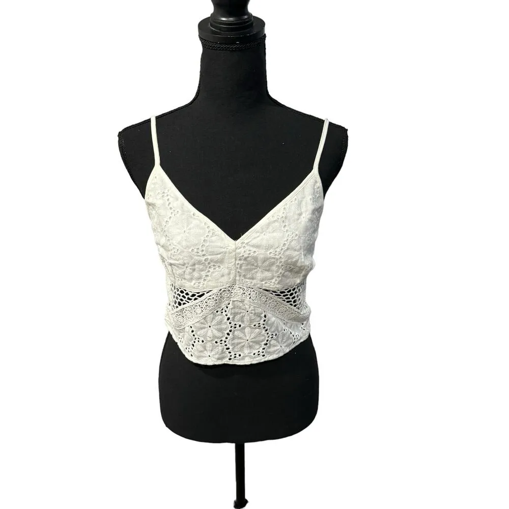 NWT! Line & Dot Lydia Lace Eyelit Romantic Cami Tank - Size Medium - Image 5