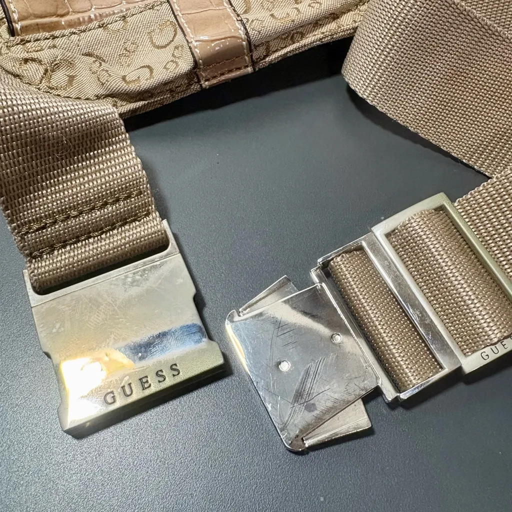 GUESS Vintage Y2K Monogram Utility-Style Belt Bag - Image 12