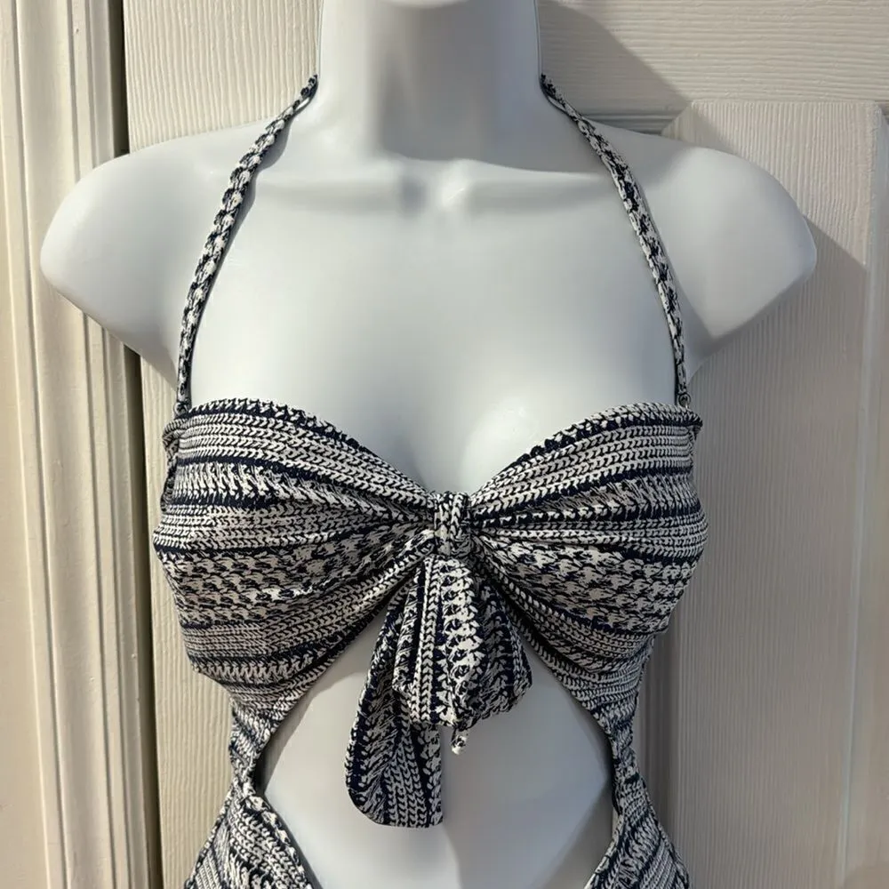NWOT Splendid Nautical by Nature Cut Out Swimsuit Women's size L - Image 4