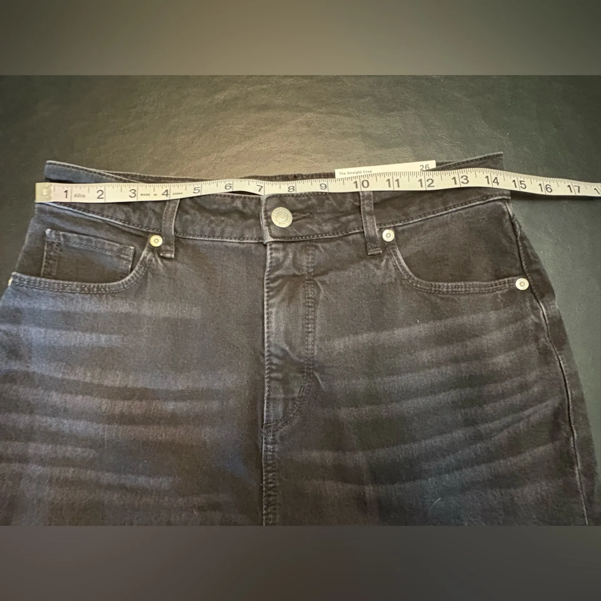 LOFT Women's Straight HighRise Curvy Fit  Jeans w/ frayed bottoms size 26 NWT - Image 8