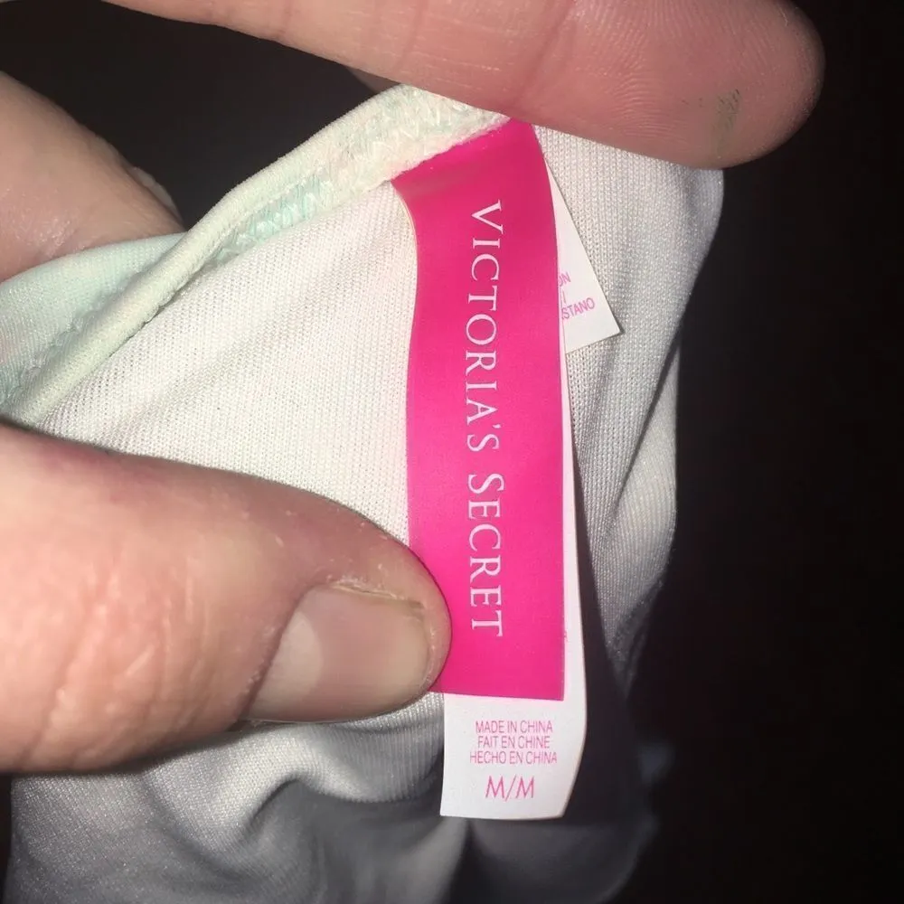 Victoria’s Secret M cutout sides ruffle neck halter tie swimsuit - Image 3