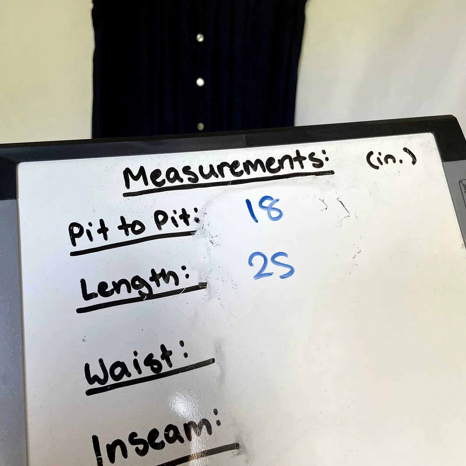 Glassons navy blue blouse button front sleeveless summer top women's size 6 - Image 5