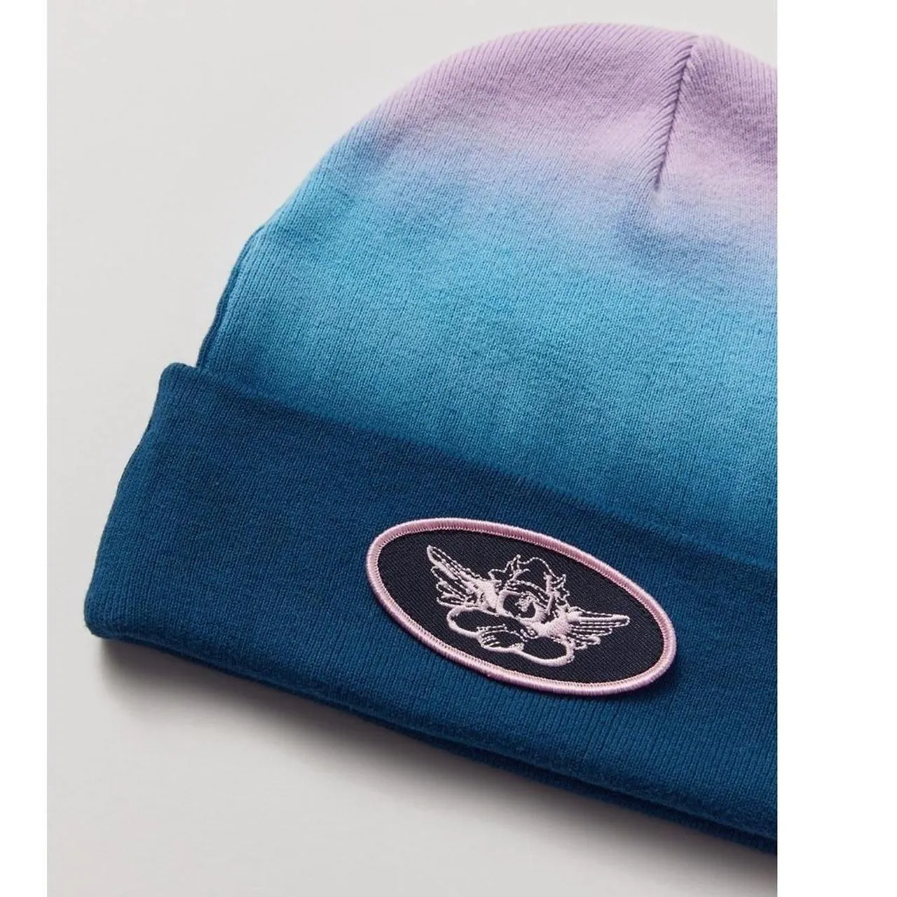 Boys Lie Blue and Purple Ombre Beanie with Logo Patch NEW with tags One Size - Image 2