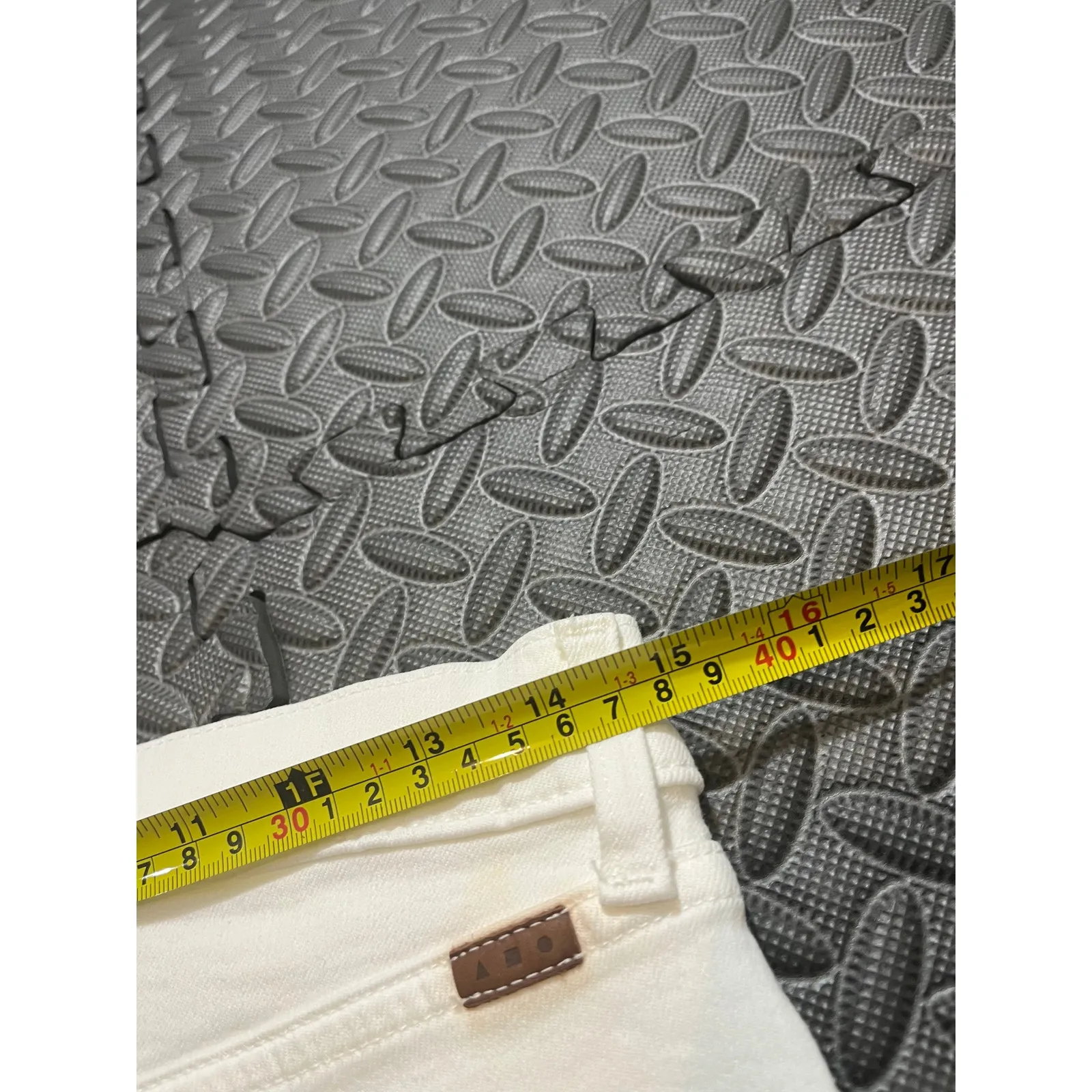 AYR The Pop Jeans Womens 30L White Straight Leg Ankle Made in LA Stretch Pants - Image 9