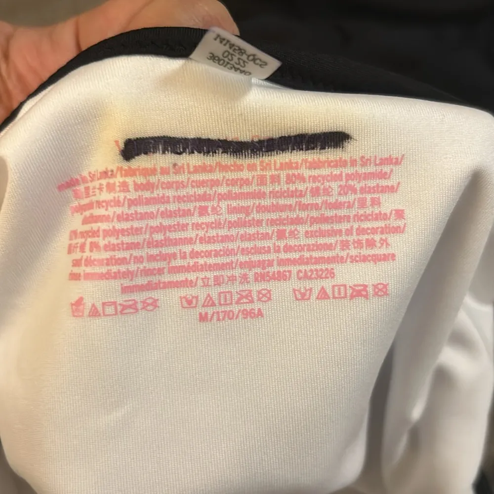 VICTORIA'S SECRET Black & White Graphic Iconic One-Piece Swim M - Image 6