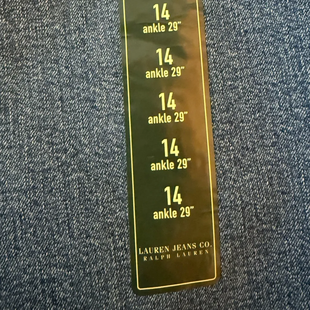 Lauren Jeans Co. Ralph Lauren Vintage Blue Jeans ANKLE 29” Dry Goods NWT Size 14 - Image 16