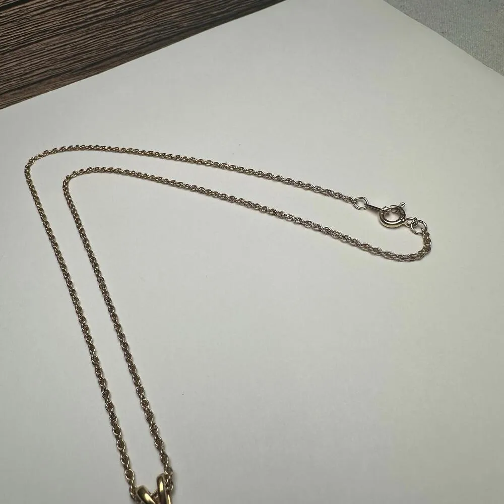 Jesus Loves Me This I Know Rhinestone Pendant Gold Tone Necklace Christian - Image 8