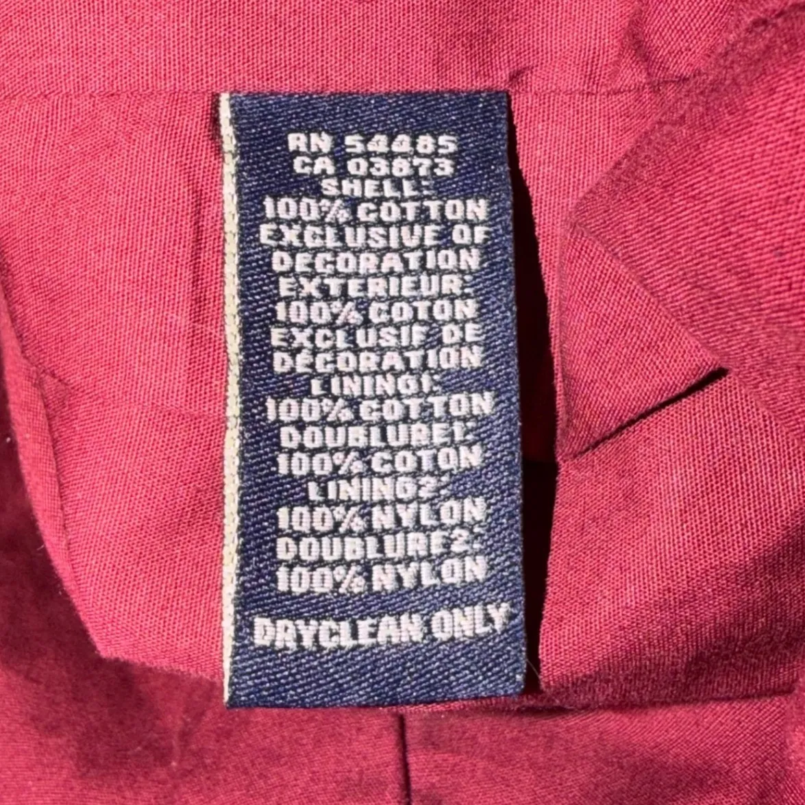 American Eagle‎ Vintage Corduroy Sequin Blazer Women's Small Burgundy Y2K Preppy - Image 12