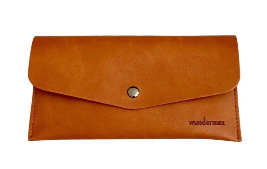 Leather Wallet Think Happy Be Happy Burnt Orange Vegan Leather New - Image 1