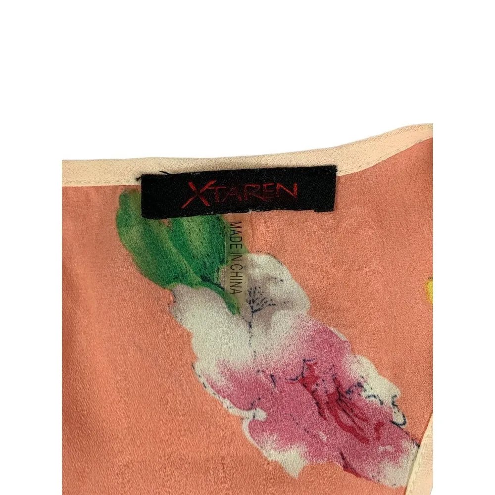 Xtaren Women's Floral Peach Tank Top - Image 3