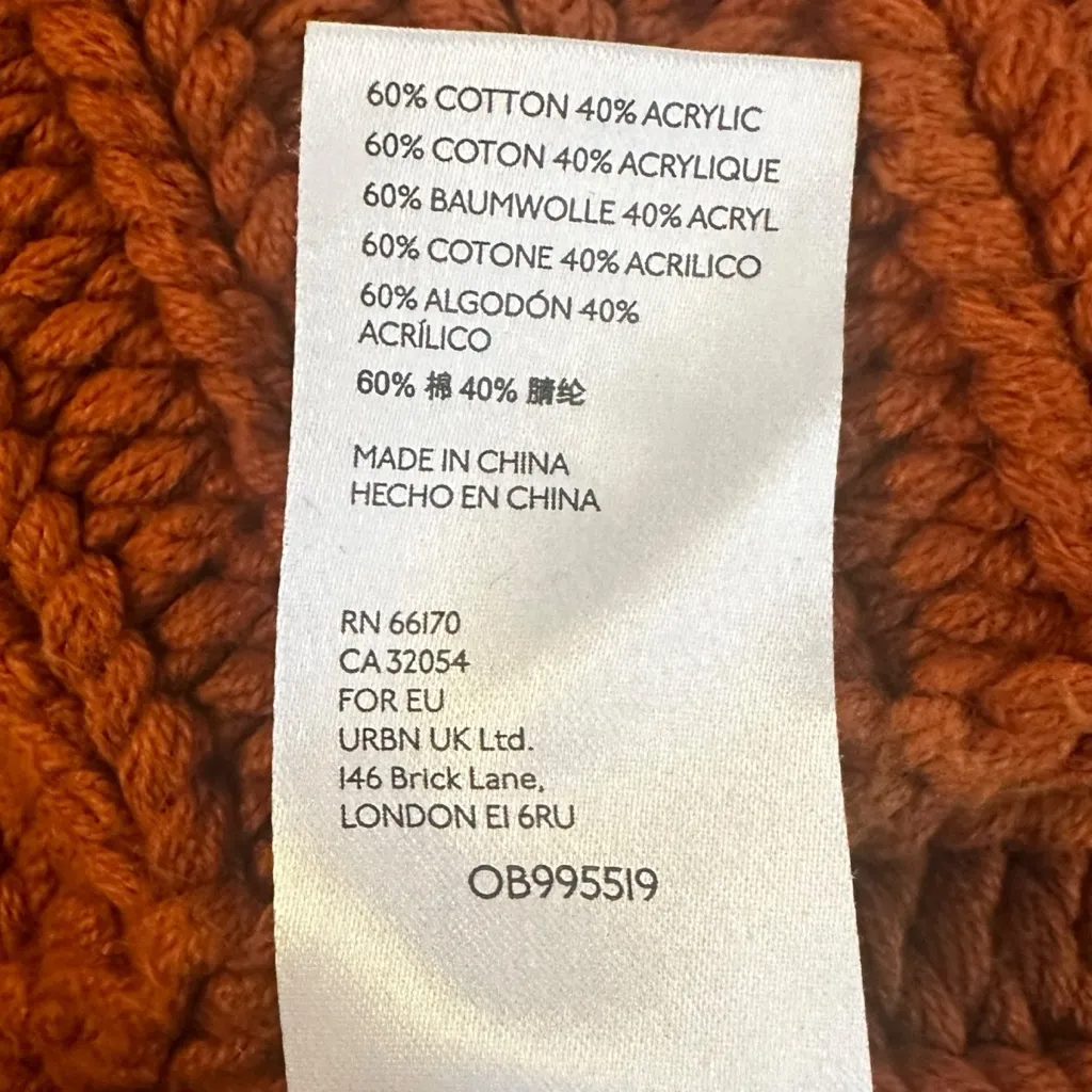 Free People My Only Sunshine Chunky Knit Turtleneck Sweater Tuscan Earth Large - Image 11