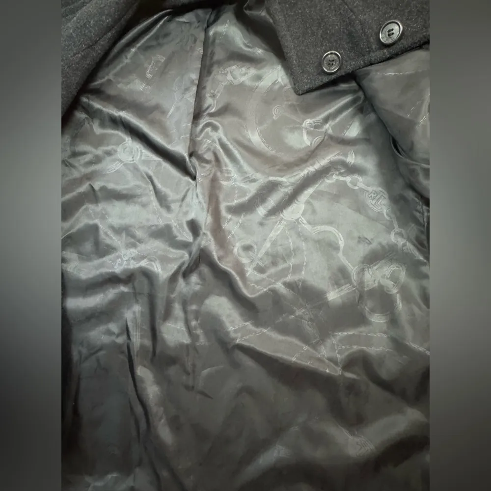 Lauren Ralph Lauren Vintage Jacket Black Button Up Wool Blend Coat Size Medium - Image 12