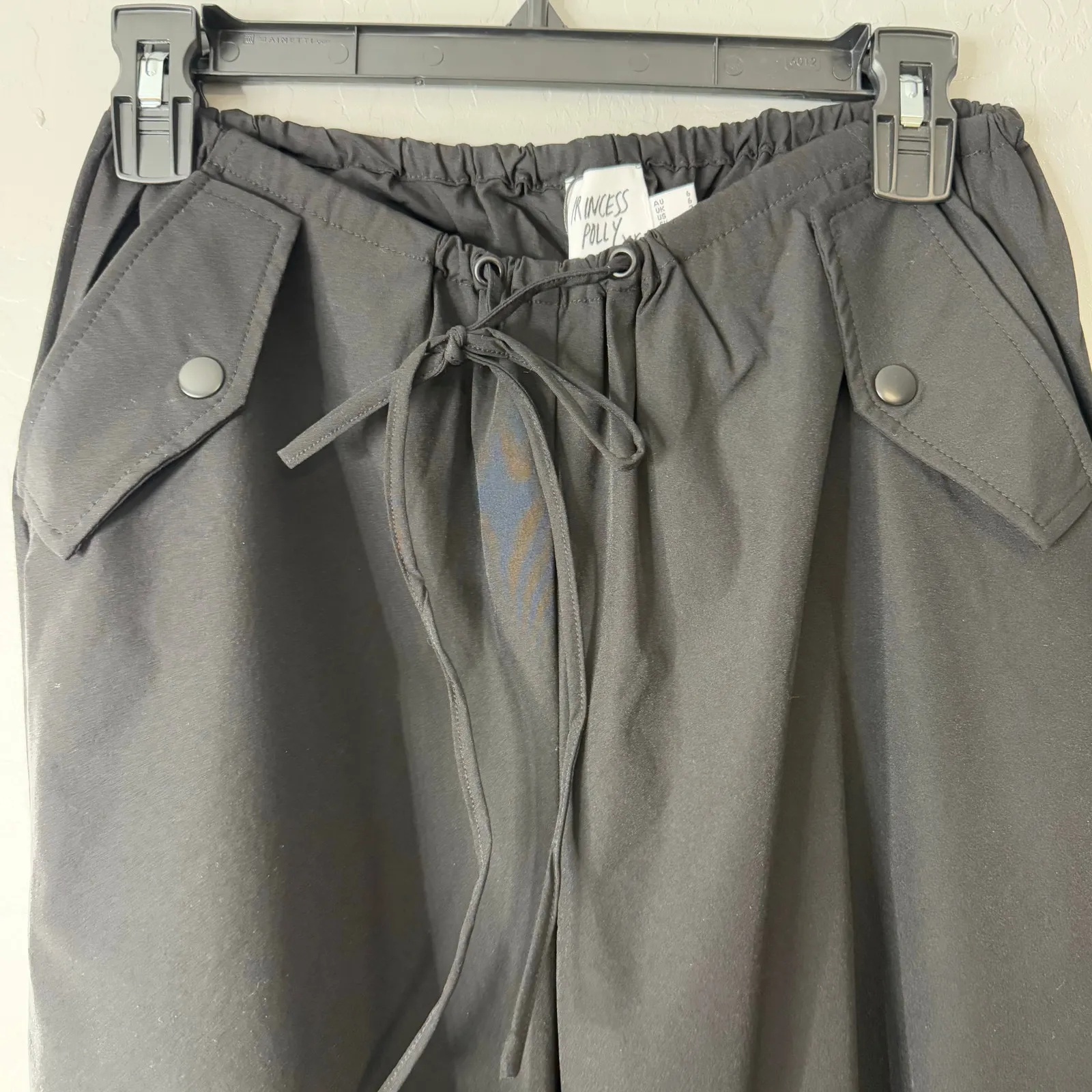 Princess Polly Snow Parachute Pants Black 2 - Image 4