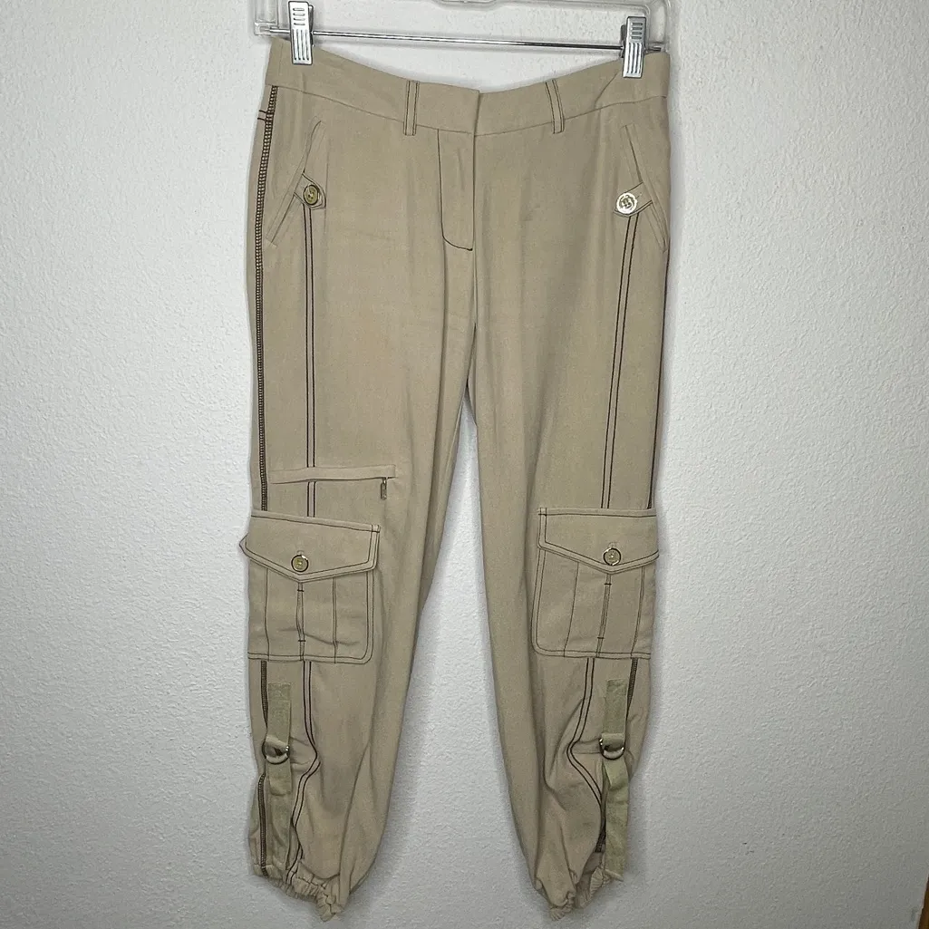Bebe  Silk‎ Pants Tan - Image 6