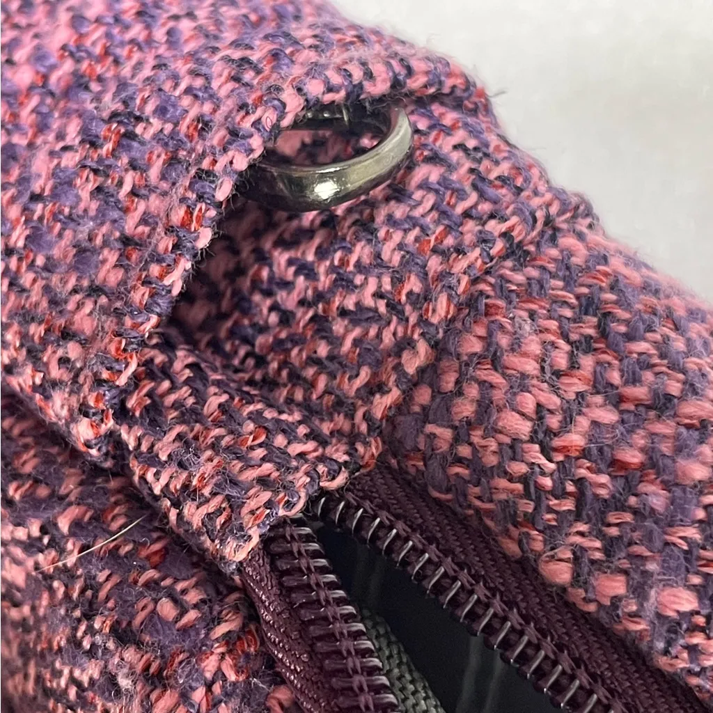 Nupouch Tweed Charging Stylish Pink Crossbody Bag Travel Vacation Outdoor Sleek Purple - Image 7