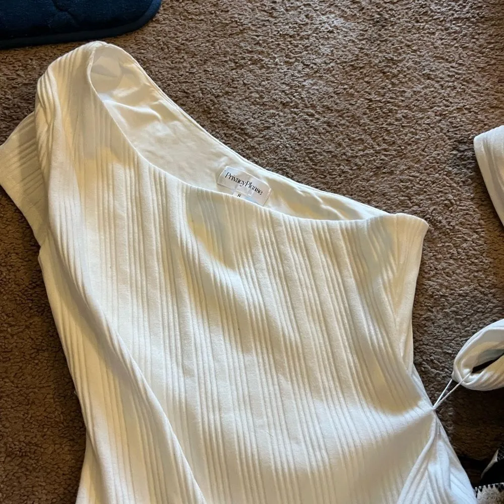Privacy please ribbed one shoulder dress small - Image 6