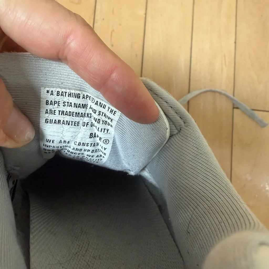 BAPE Black & White Star Sneakers Size Men's 5.5/ Women's 7.5 - Image 9