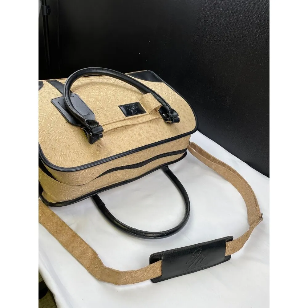 Joy Mangano Women's Tan/Black Carry on Bag/Small Luggage SKU 3747 Tan - Image 15