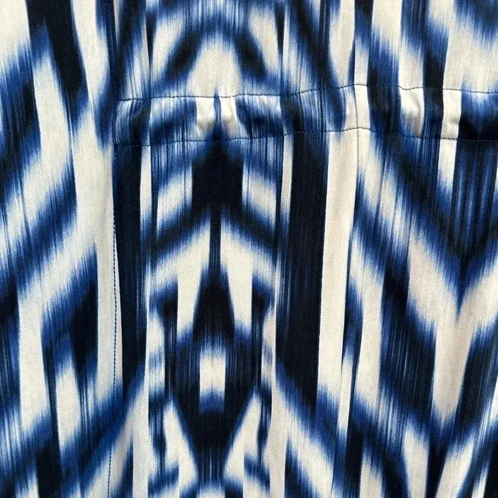 Calvin Klein | Blue Tie Dye Watercolor Swim Beach Coverup Cinched Waist Size 6 - Image 5