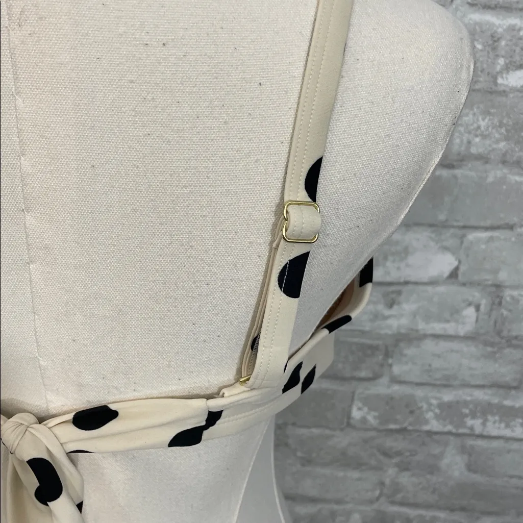 Kona Sol Cream and Black Polka Dot Bikini Top Swimwear - Image 3
