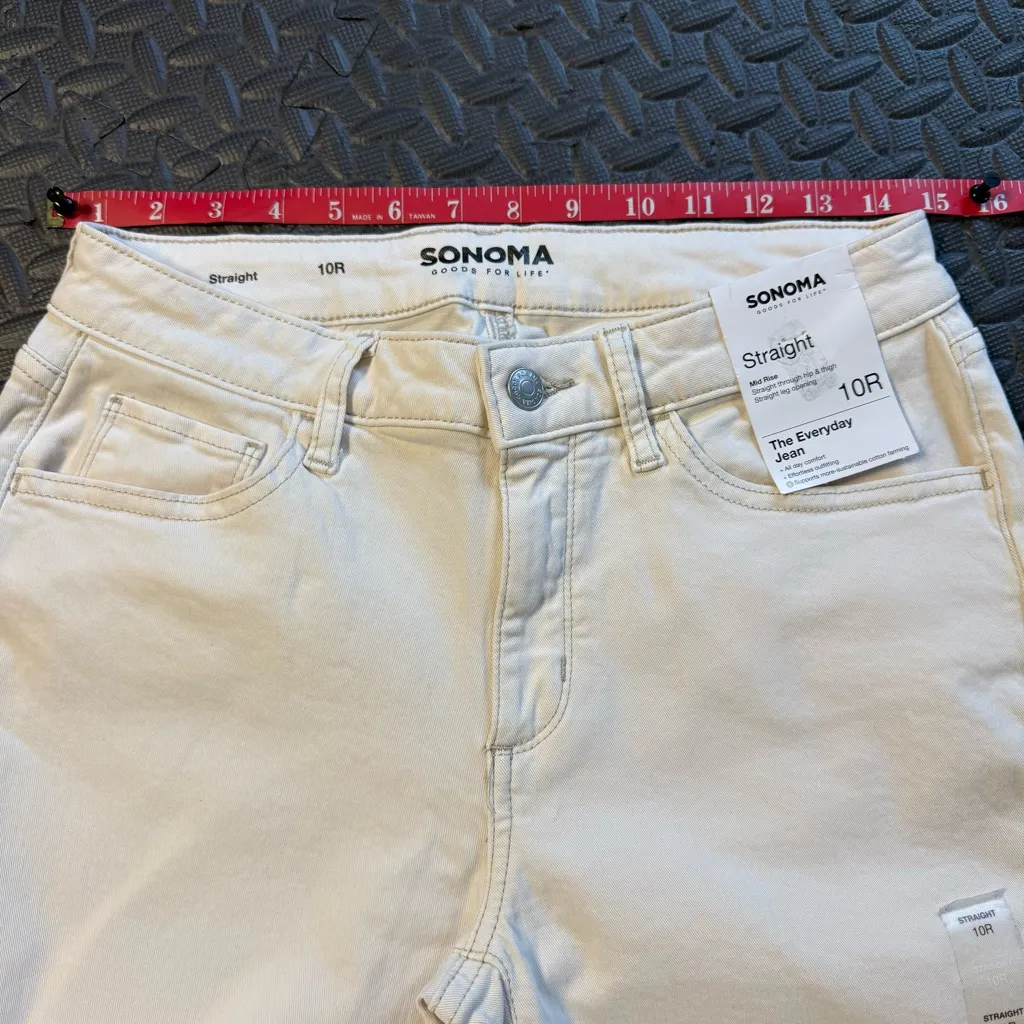 Sonoma Off-White Straight-Leg Jeans NWT - Image 6