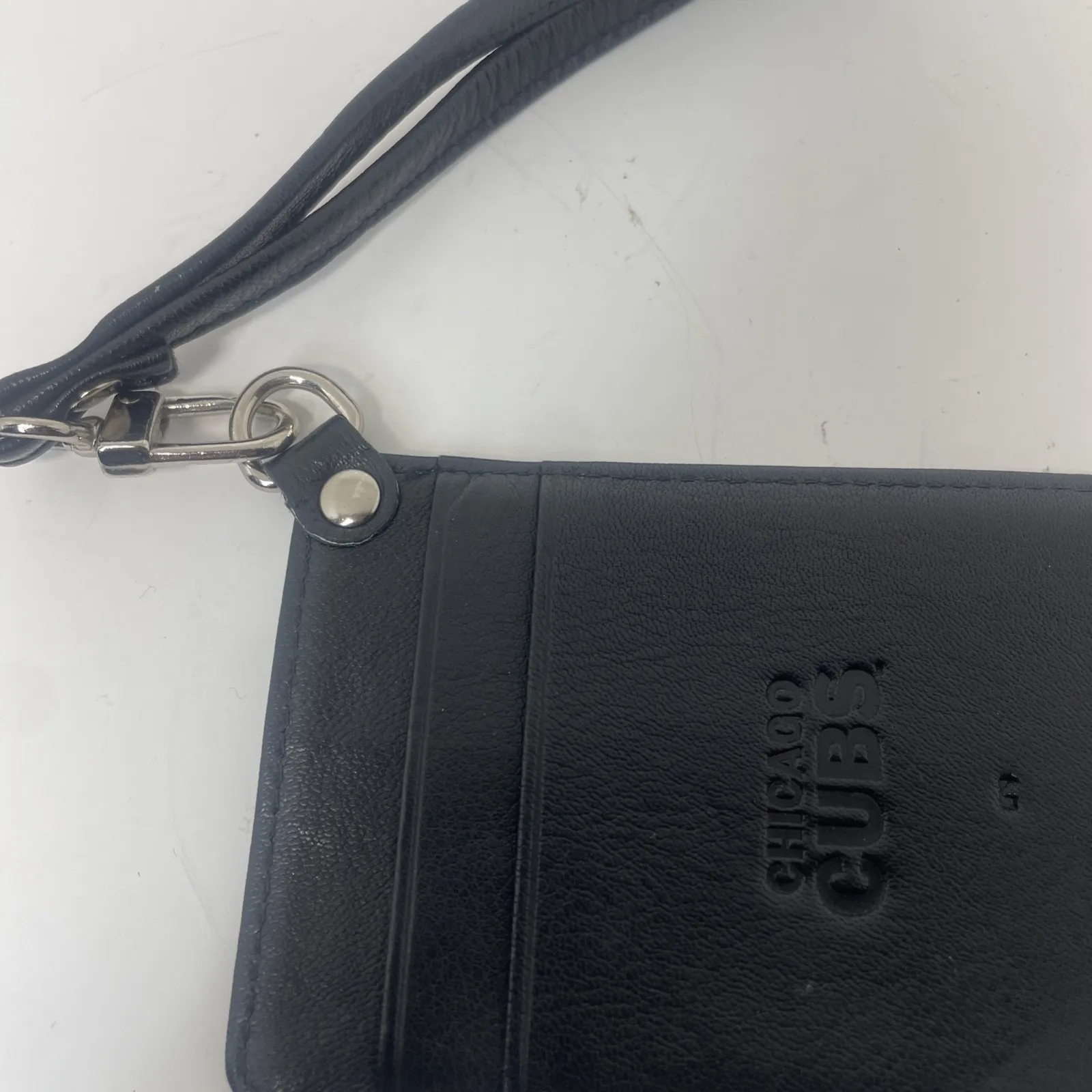 Chicago Cabs Leather Card Case Wallet Black Mens - Image 4