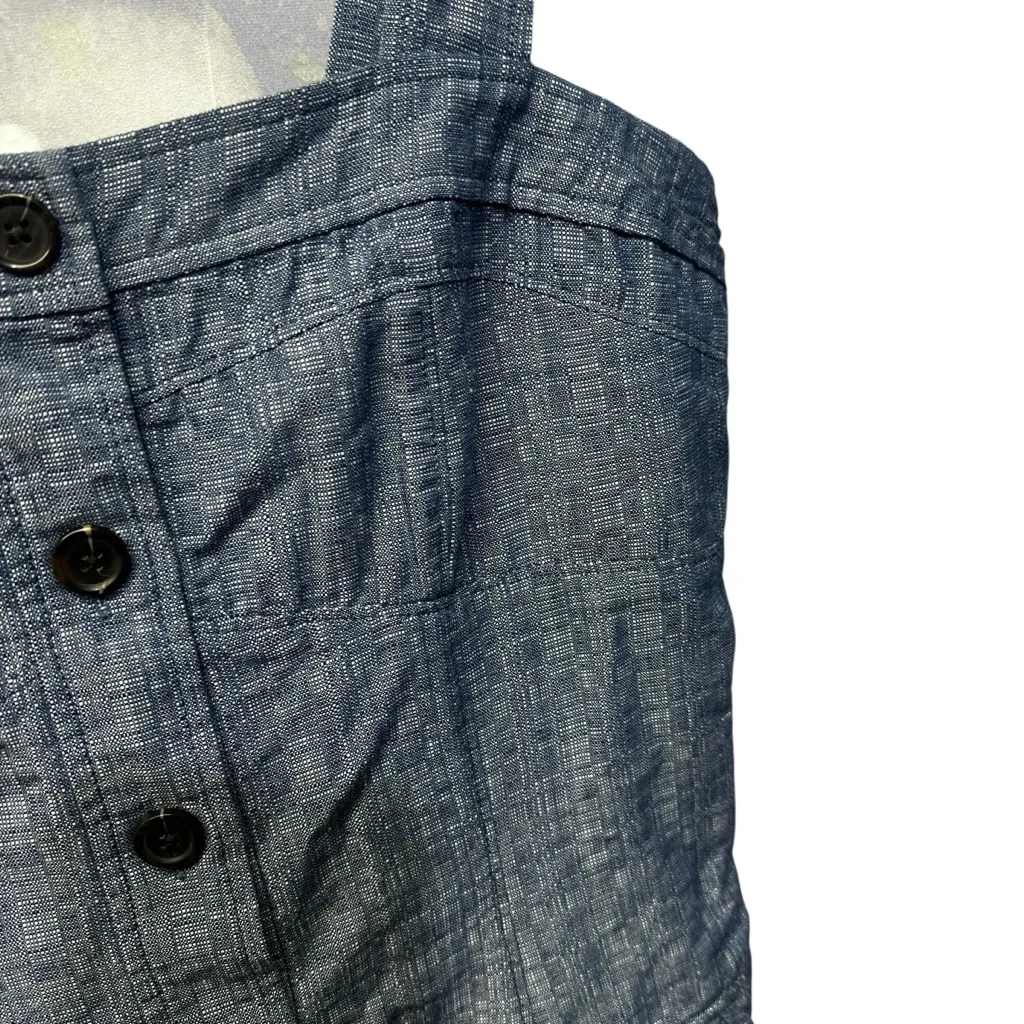 Derek Lam Indigo Blue Button Front  Casual Dress Sz 8 - Image 9