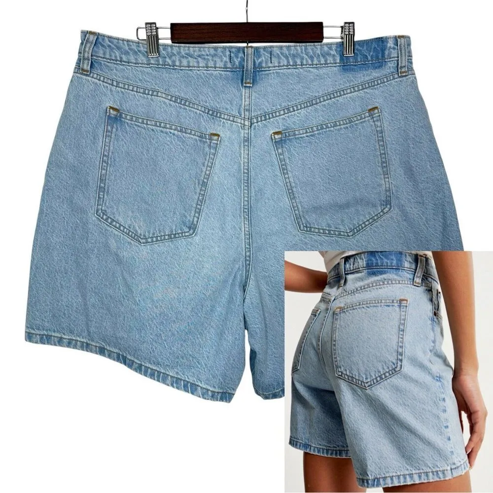 NWT Abercrombie & Fitch Shorts 18‎ / 34 Curve Love High Rise Loose Short Denim - Image 5