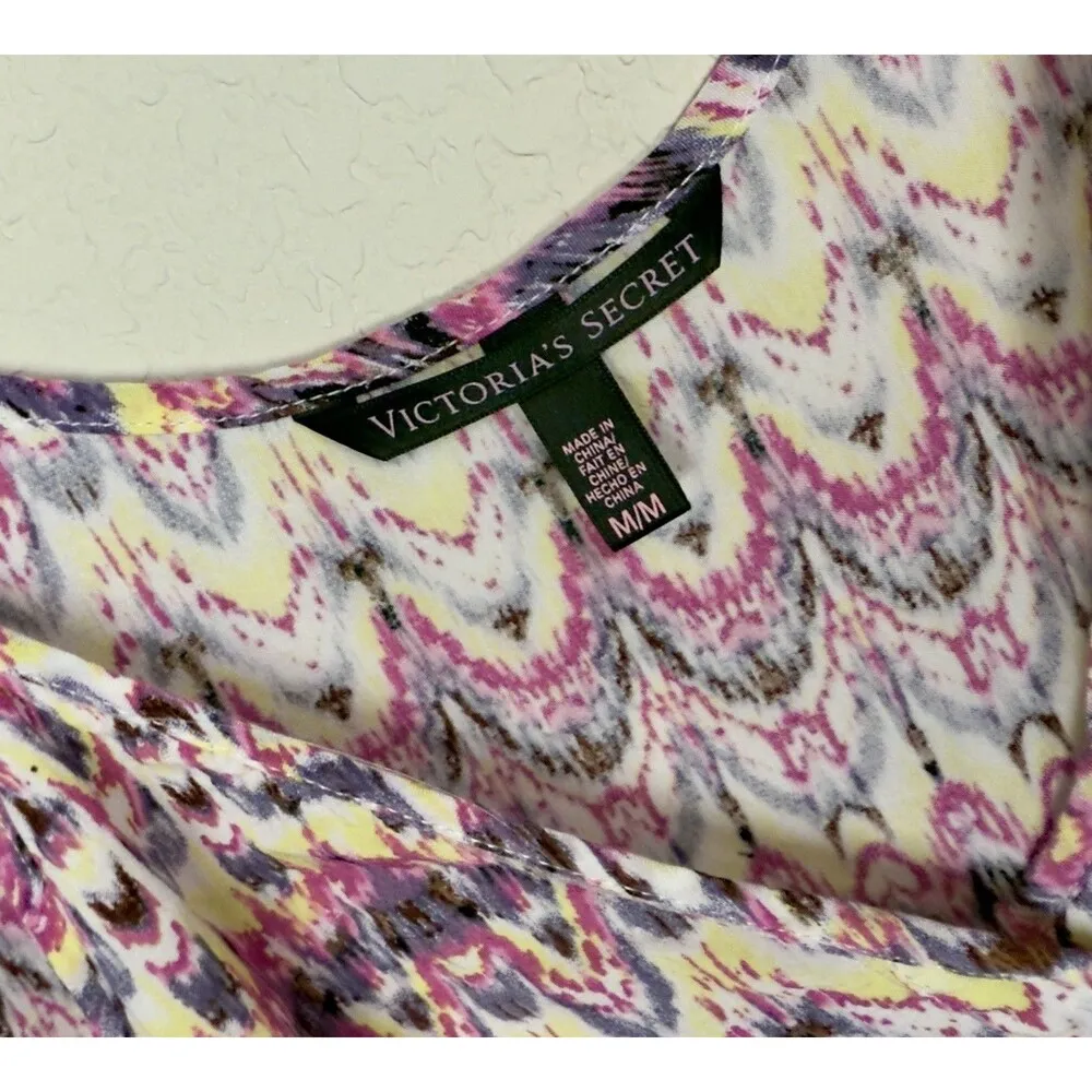 Victoria Secret Women’s Button & Tie Tank Top, Boho Retro 90’s Retro Y2K, Sz M - Image 4