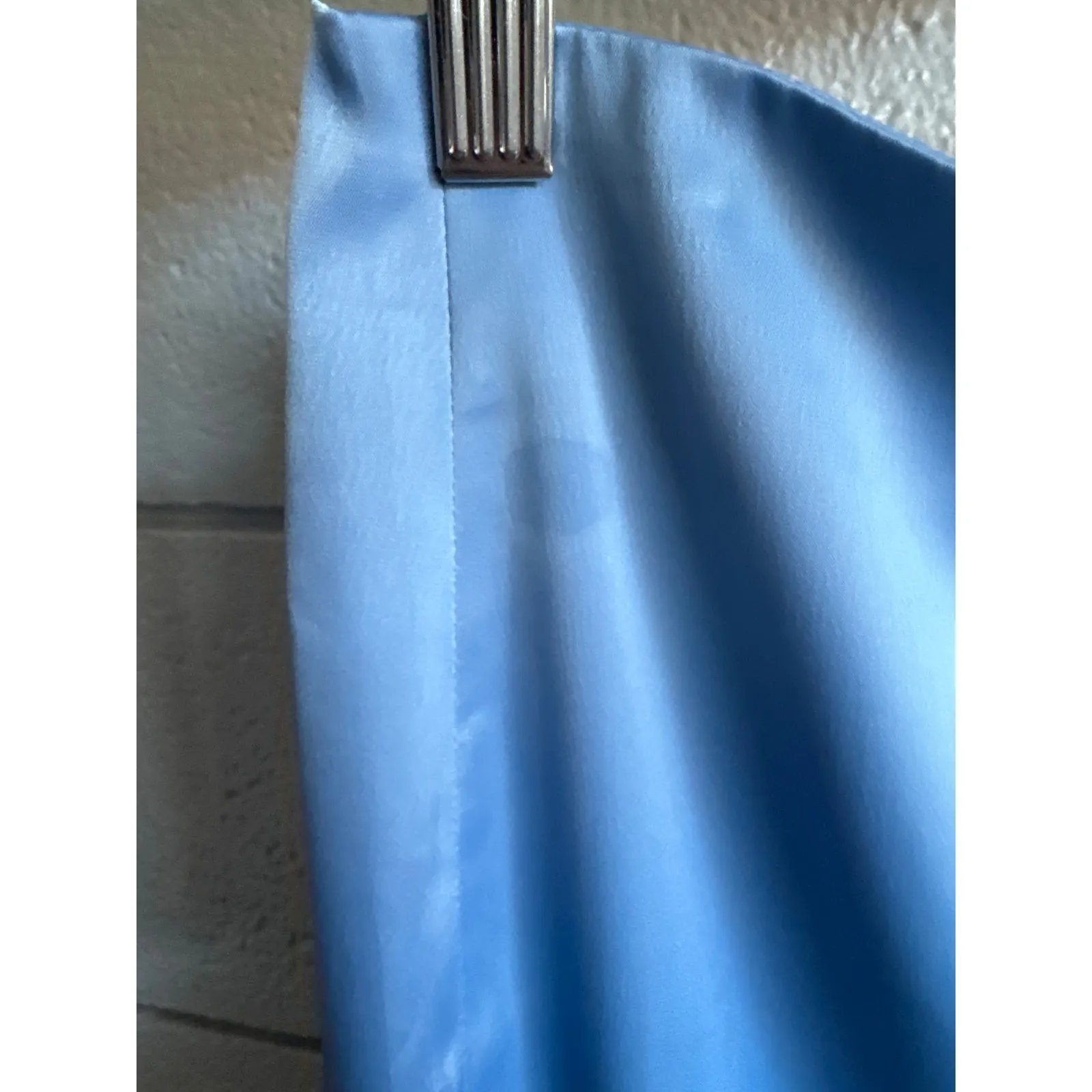 Women's House of Harlow Skirts Silky Embellished Midi Faux Wrap Skirt sz L Glam Blue Size L - Image 3