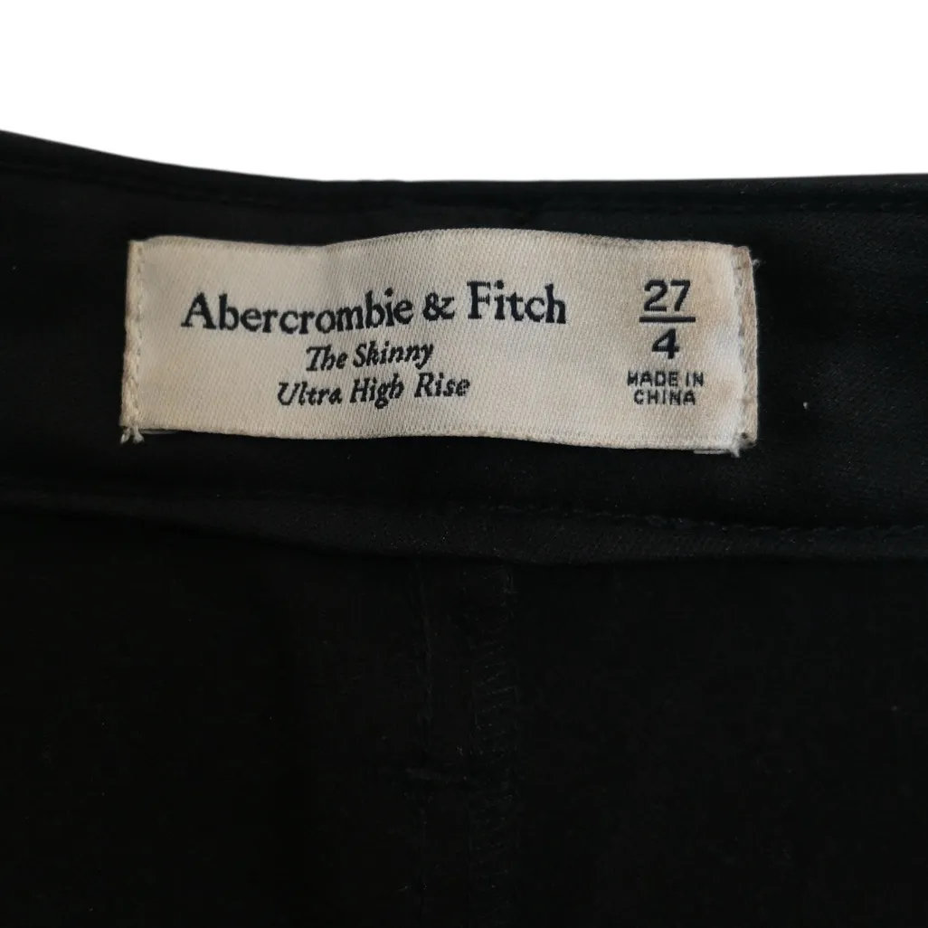 Abercrombie & Fitch Women's 27/4 The Skinny Ultra High Rise Faux Leather Pants - Image 9